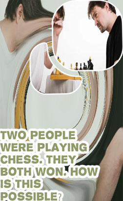Two people playing chess
